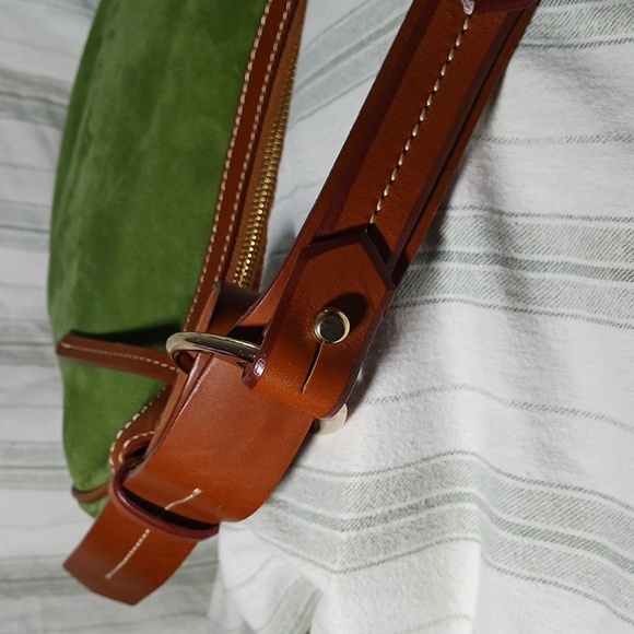 Beautiful Suede Dooney Hobo Shoulder Bag - Picture 5 of 10